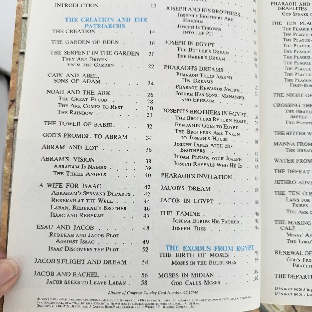 Two VTG 1965 The Children's Bible First Edition Matte Glossy Illustrated Stories
